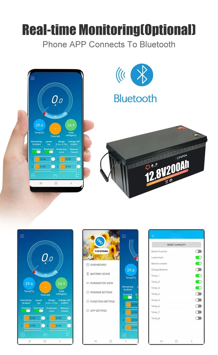 LVWO-12V 12.8V 200Ah Pro LiFePO4 Lithium Battery